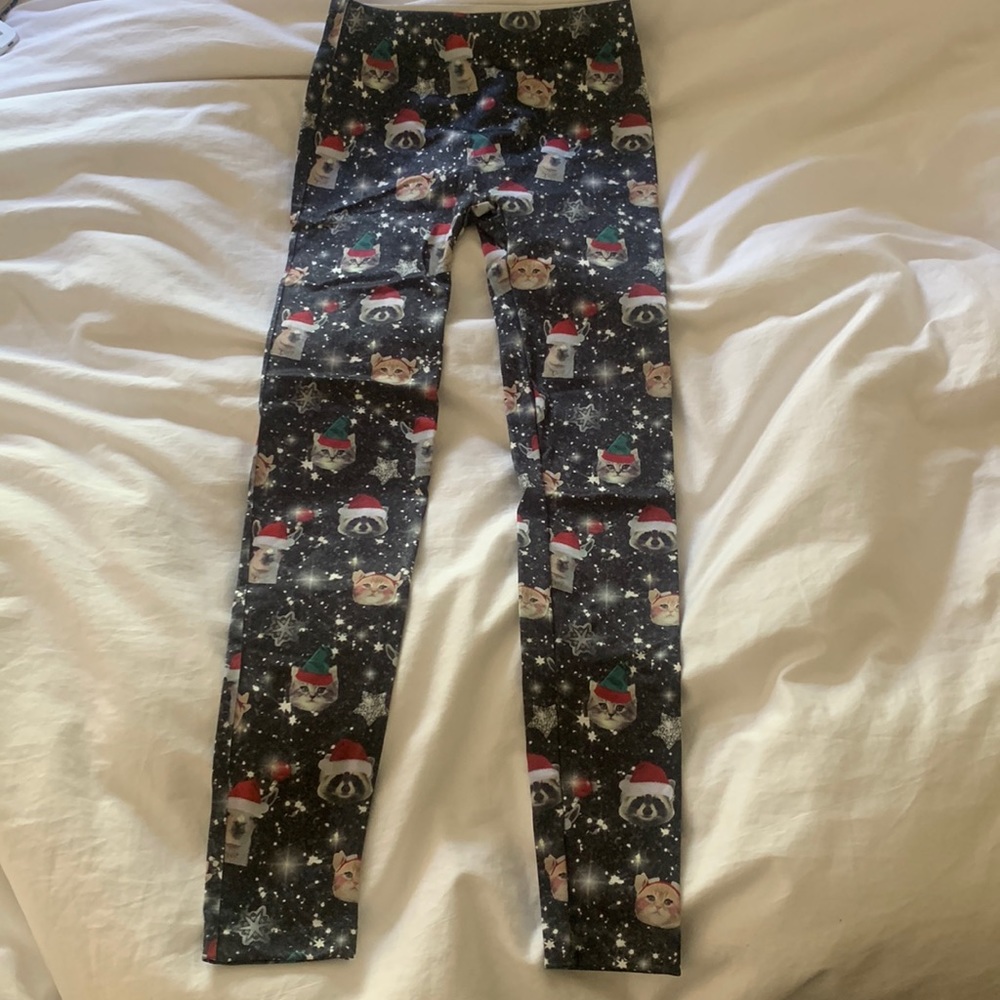 Animal print Christmas leggings